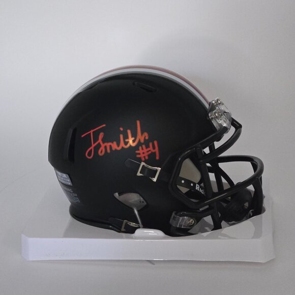 Jeremiah Smith Ohio State Buckeyes Signed Mini Helmet Prime Time Witness Cert. - Picture 1 of 6